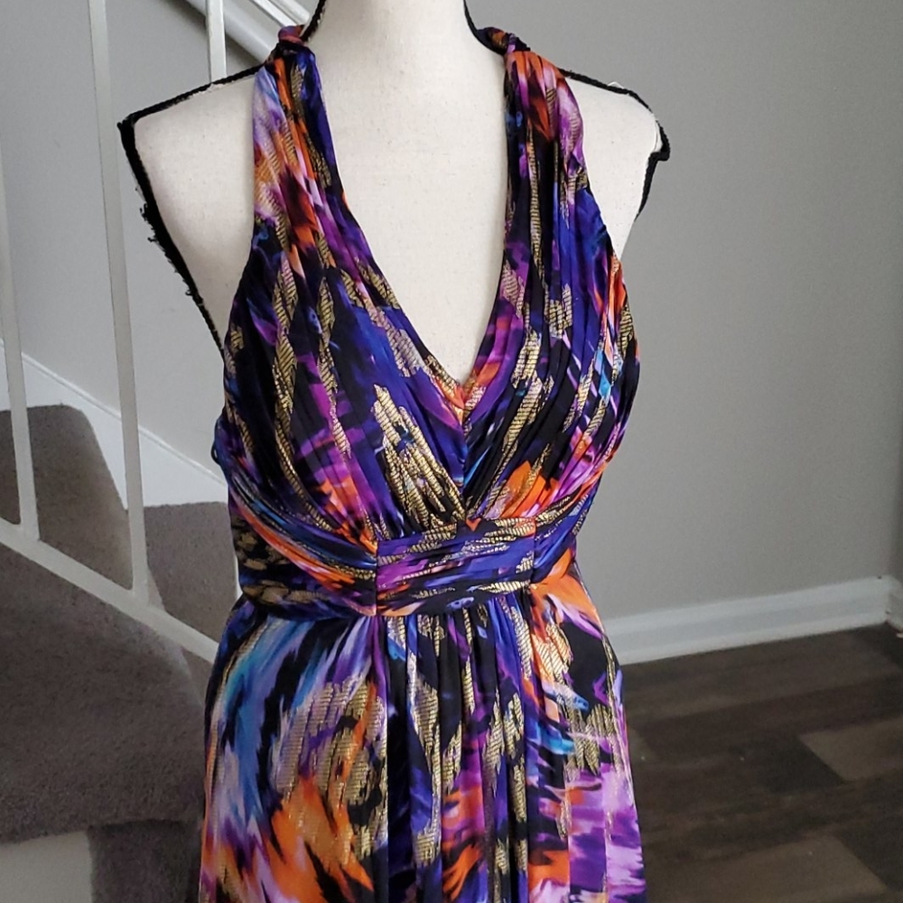 Oleg Cassini Halter Neck Backless Maxi Dre… - Picture 3 of 14